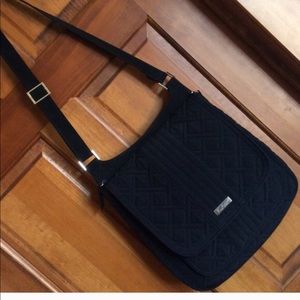 Vera Bradley Black Mailbag Crossbody
